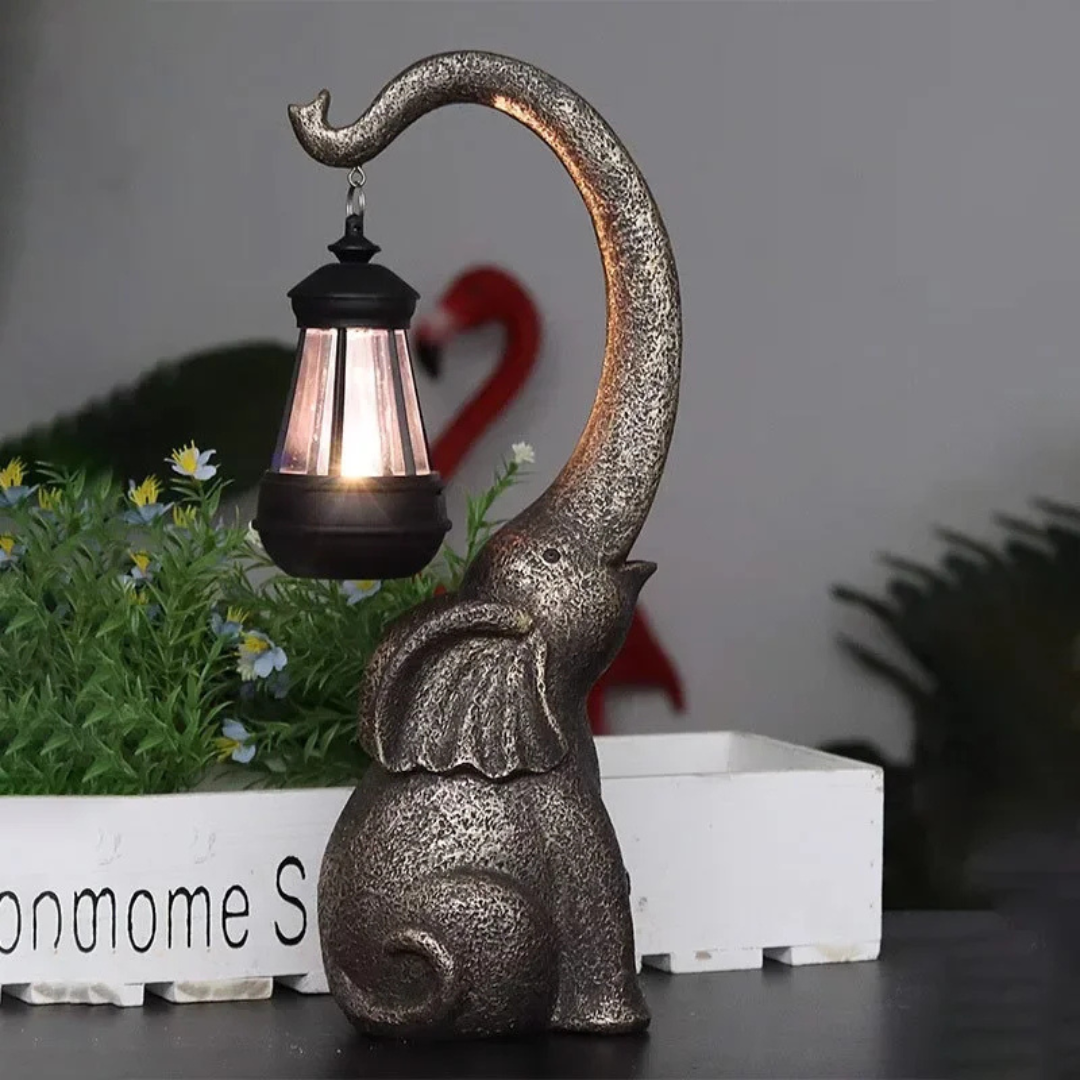 Twilight Glow Elephant Solar Lamp